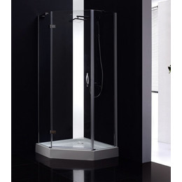 Душевое ограждение Cezares 100х100 см BERGAMO-W-P-1-100-C-Cr-L-IV, хром/прозрачное - фото 