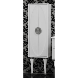 Пенал напольный Smile Ибица 45 см, белый/хром - фото 