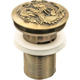 Донный клапан Bronze de Luxe 21984/1, дракон, бронза - фото 