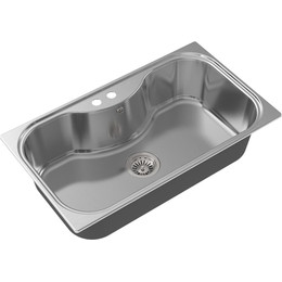Кухонная мойка Oulin OL-330 1 мм, нержавеющая сталь - фото 