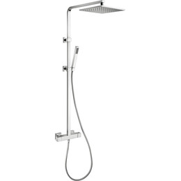 Душевая стойка с термостатом Paini Dax 84CR689THSQ4P1, верхний душ латунь (300 мм) - фото 