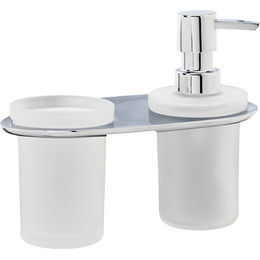Дозатор для жидкого мыла со стаканом WasserKraft Kammel K-8389 - фото 