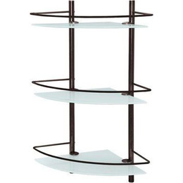 Полка стеклянная WasserKraft Isar K-3633 30 см, цвет тёмная бронза - фото 