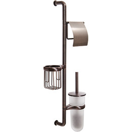 Стойка с держателем и ёршиком WasserKraft Isar K-1468, цвет тёмная бронза - фото 