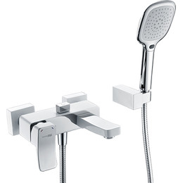 Смеситель для ванны WasserKraft Aller 1061WHITE, белый/хром - фото 