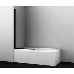 Шторка для ванны WasserKraft Berkel 80 см 48P01-80BLACK, чёрный/прозрачное - фото 