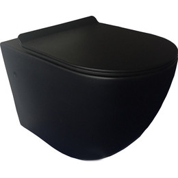 Унитаз подвесной безободковый Simas Vignoni VI18nero bril, Цвет производителя: чёрный - фото 