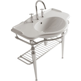 Раковина с консолью Globo Paestum 90 см PA056.BI*1 - фото 