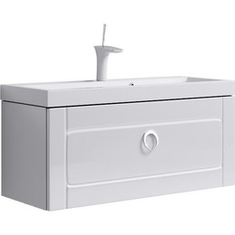 Тумба подвесная с раковиной Aqwella Infinity 80 см Inf.01.08.001 - фото 