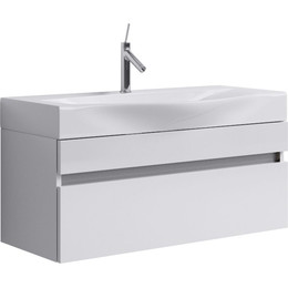 Тумба подвесная с раковиной Aqwella Bergamo 100 см Bеr.01.10/W - фото 