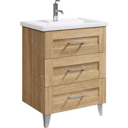 Тумба напольная с раковиной Aqwella Фостер 70 см FOS01073DS, дуб сонома - фото 