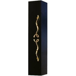 Пенал подвесной Aqwella Clarberg Due amanti 25 см Due.05.25/BLK/GL, черный, (ручки золото) - фото 