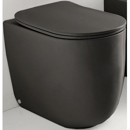 Унитаз приставной безободковый Kerasan Nolita 531831, черный - фото 