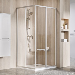 Душевое ограждение Ravak Supernova SRV2-S+SRV2-S 90x90 см 14V701O211 белый/pearl - фото 