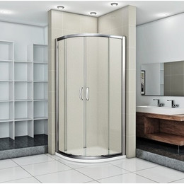 Душевое ограждение Bas Infinity R-100-G-CH 100х100 см, хром/матовое - фото 