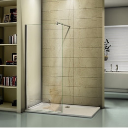 Душевая перегородка Bas Walk In SP-90-C-B 90 см чёрный/прозрачное - фото 