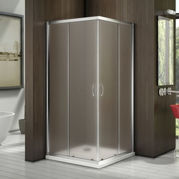 Душевое ограждение Bas Latte CR-80-G-WE 80х80 см, алюминий/матовое - фото 