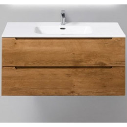 Тумба подвесная с раковиной BelBagno ETNA-1000-2C-SO-RN-P 100 см, Rovere Nature, Цвет фасада: Rovere Nature - фото 