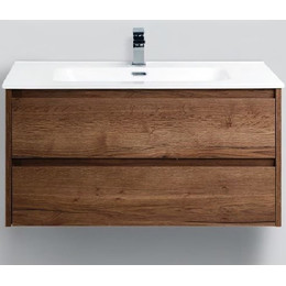 Тумба подвесная с раковиной BelBagno KRAFT-1000-2C-SO-RT 100 см, Rovere Tabacco - фото 