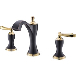 Смеситель для раковины Timo Unari 7511/04F, черный антик/золото - фото 
