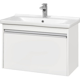 Тумба подвесная с раковиной Акватон Капри 80 см 1A2302K1KP010, белый - фото 