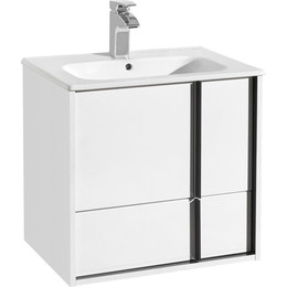 Тумба подвесная с раковиной Акватон Ривьера 60 см 1A2388K1RVX20, белый - фото 