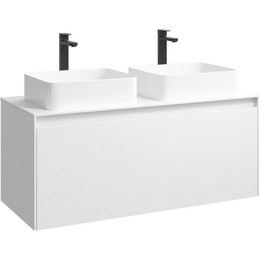 Тумба подвесная со столешницей Aqwella 5 Stars Mobi 120 см MOB0112W/MOB0712W, белый - фото 