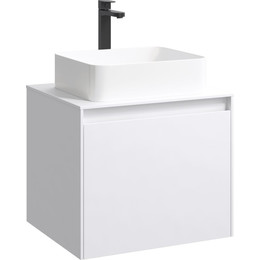 Тумба подвесная со столешницей Aqwella 5 Stars Mobi 60 см MOB0106W/MOB0706W, белый - фото 