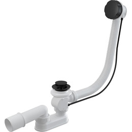 Сифон для ванны AlcaPlast A55BLACK-100, металл, черный - фото 