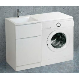 Тумба напольная с раковиной-столешницей BelBagno LAVANDERIA-580/1200-2C-PIA-BL 120 см L, Bianco Opaco - фото 