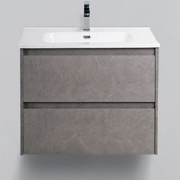 Тумба подвесная с раковиной BelBagno KRAFT 39-600/390-2C-SO-PG 60 см, Pietra Grigio - фото 