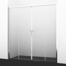 Душевая дверь WasserKraft Lippe 150 см 45S08, хром/прозрачное - фото 