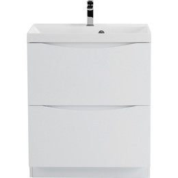 Тумба напольная с раковиной BelBagno MARINO-700-2C-PIA-BL-P 70 см, белый - фото 