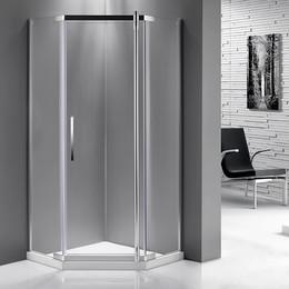 Душевое ограждение Mirsant Smart Pentagon 90х90 см хром/прозрачное - фото 