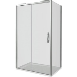Душевое ограждение Bas Antares WTW+SP C-CH 130х100 см (стекло 8 мм) хром/прозрачное - фото 