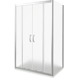 Душевое ограждение Bas Infinity WTW-TD+SP G-CH 170х80 см, хром/матовое - фото 