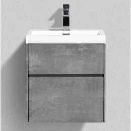 Тумба подвесная с раковиной BelBagno 50 см PIETRA MINI-500AS-2C-SO-SCM, цемент - фото 