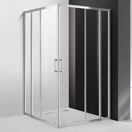 Душевое ограждение Cezares 110х110 см MOLVENO-A-22-80+30-C-Cr-IV, хром/прозрачное - фото 