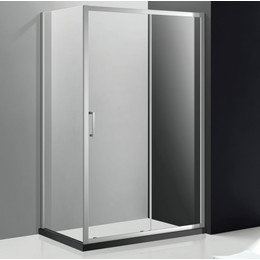Душевое ограждение Cezares 130х100 см MOLVENO-AH-11-130/100-C-Cr-IV, хром/прозрачное - фото 
