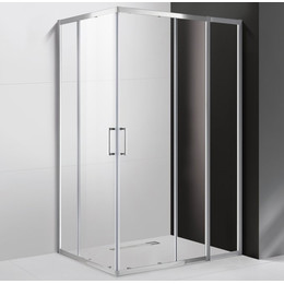 Душевое ограждение Cezares 130х100 см MOLVENO-AH-21-100+30-C-Cr-IV, хром/прозрачное - фото 