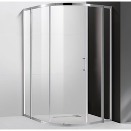Душевое ограждение Cezares 120х120 см MOLVENO-R-11-100+20-P-Cr, хром/матовое - фото 