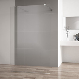 Душевая перегородка Cezares 120 см LIBERTA-L-2-120-C-Cr (телескопические кронштейны, стекло 8 мм) хром/прозрачное - фото 