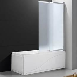 Шторка для ванны Cezares Slider VF-11 100 см, хром/матовое - фото 