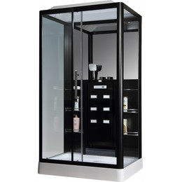 Гидробокс LORANTO CS 127-3A 120х90 L, хром/прозрачное - фото 