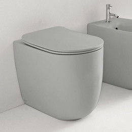 Унитаз приставной безободковый Kerasan Nolita 531859, светло-серый - фото 