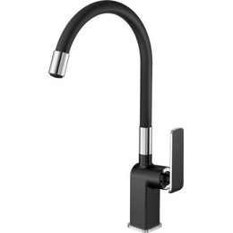 Смеситель для кухни Haiba HB73548-7, хром/черный - фото 