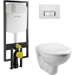 Унитаз подвесной с инсталляцией Vitra NORMUS 9773B003-7200 5 в 1 - фото 