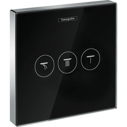 Переключатель потоков на три потребителя Hansgrohe Shower Select 15736600, черный/хром - фото 
