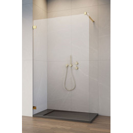 Душевая перегородка Radaway Essenza Pro Gold Walk-in 125х200 см 10103125-09-01, золото/прозрачное - фото 