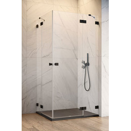 Душевое ограждение Radaway Essenza Pro Black KDD 80х80 см, черный/прозрачное - фото 